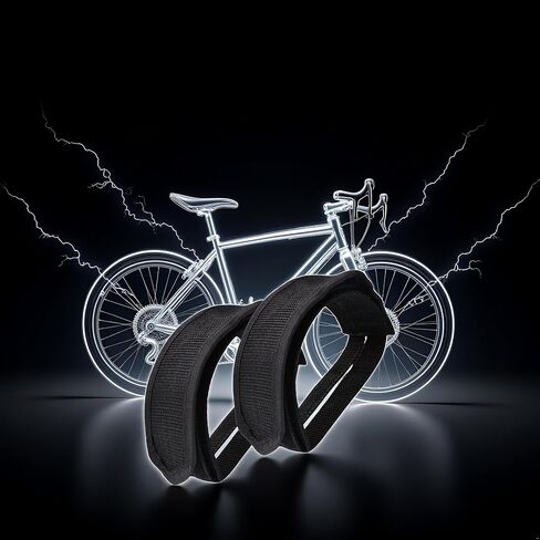 قطعتان من أشرطة الدواسات ذات الشعاع الأسود لركوب الدراجات للأطفال وأشرطة دواسة القدم ومشابك أصابع القدم وشريط لدواسات الدراجة ذات التروس الثابتة وأجزاء المرابط in Kuwait