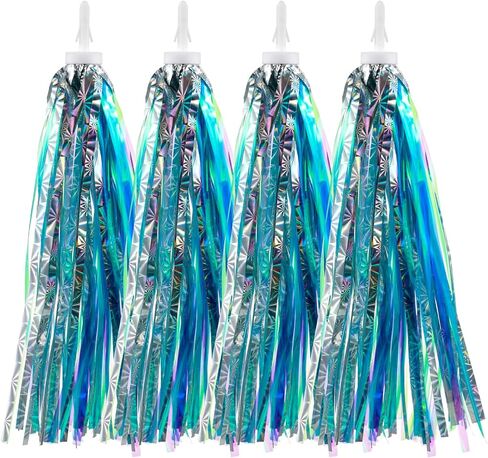 4pcs Bike Streamers for Girls, Colorful Bike Tassels for Girls,Durable Bicycle Accessories For Kids,Suitable for All Kinds of Children's Vehicles,including Bicycles,Scooters and Tricycles in Saudi Arabia