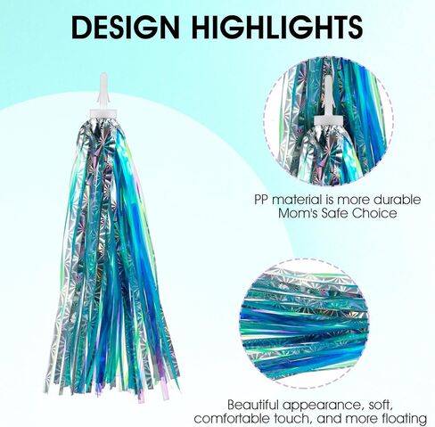 4pcs Bike Streamers for Girls, Colorful Bike Tassels for Girls,Durable Bicycle Accessories For Kids,Suitable for All Kinds of Children's Vehicles,including Bicycles,Scooters and Tricycles in Saudi Arabia