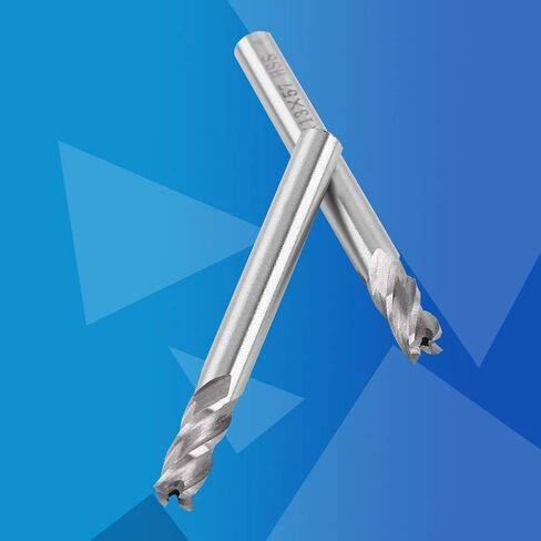 HSS End Mill, 2Pcs Hss 6Mm 4 Flutes End Mill Metal Cuttting Engraving Milling Machine Bit CNC Tool, Cutting Tool in Saudi Arabia