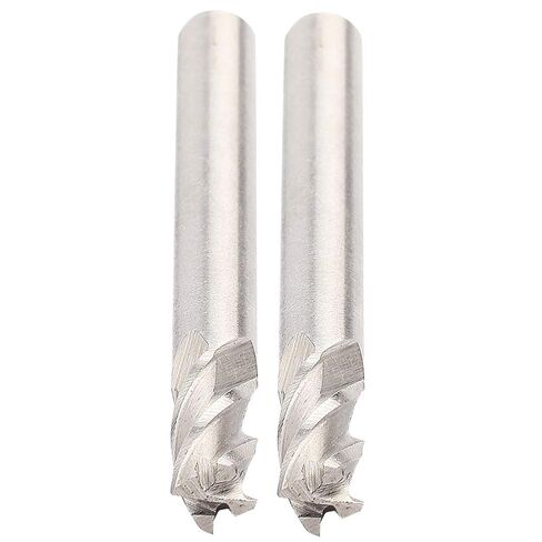 HSS End Mill, 2Pcs Hss 6Mm 4 Flutes End Mill Metal Cuttting Engraving Milling Machine Bit CNC Tool, Cutting Tool in Saudi Arabia