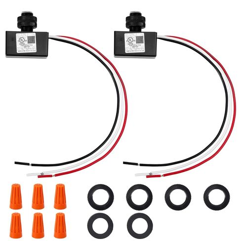 2pcs 105V-130V AC Photocell Sensor, Waterproof Dusk to Dawn Light Control Switch Sensor with Wire Connectors for Outdoor Lighting Photoelectric in Saudi Arabia