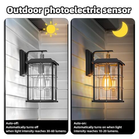 2pcs 105V-130V AC Photocell Sensor, Waterproof Dusk to Dawn Light Control Switch Sensor with Wire Connectors for Outdoor Lighting Photoelectric in Saudi Arabia