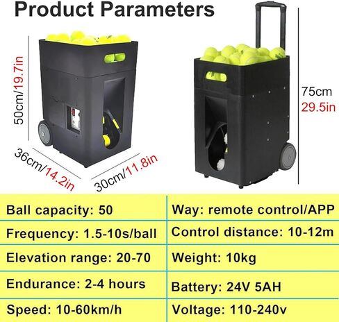 Automatic Smart Tennis Ball Server Machine, Tennis Pitching Machine with App/Remote Control, Tennis Ball Launcher for Tennis Practice, Tennis Training Machine in Saudi Arabia