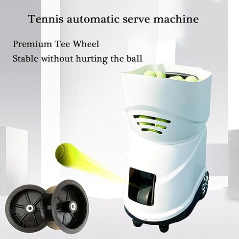 Portable Tennis Ball Machine, Automatic Tennis Ball Launcher, 6 to 8 Hr Runtime, 150 Large Capacity, Mobile APP Control, Multifunction Training Modes, for All Tennis Players in Saudi Arabia