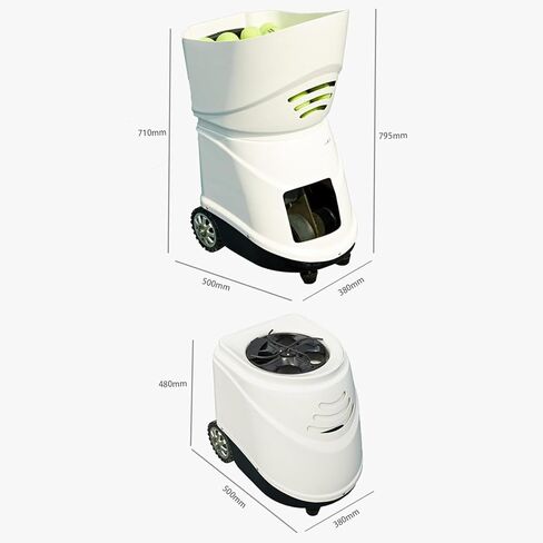 Portable Tennis Ball Machine, Automatic Tennis Ball Launcher, 6 to 8 Hr Runtime, 150 Large Capacity, Mobile APP Control, Multifunction Training Modes, for All Tennis Players in Saudi Arabia