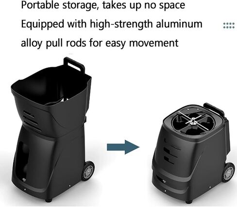 Portable Tennis Ball Machine - Automatic Launcher with Mobile App Control, 100 Ball Capacity, Ideal for Tennis Players of All Levels in Saudi Arabia
