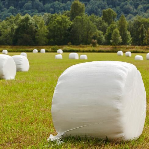 Bale Tuff 1 Mil 30" x 5000' Silage Wrap – Heavy Duty Agricultural Stretch Film – UV Protected Bale Wrap for Hay Bale, Haylage, and Forage Preservation – White (1) in Saudi Arabia