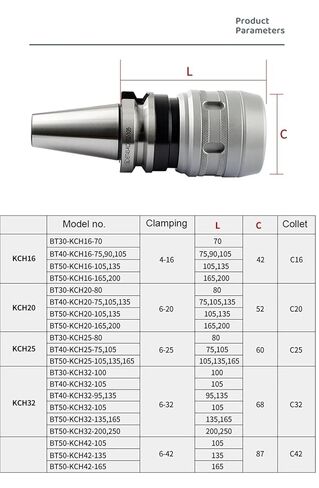 BT30 BT40 KCH25 KCH32 قوة طحن تشاك مستقيم قطع أداة حامل لملحقات المخرطة الثقيلة in Kuwait