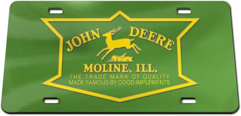 John Deere License Plate Retro Logo in Saudi Arabia