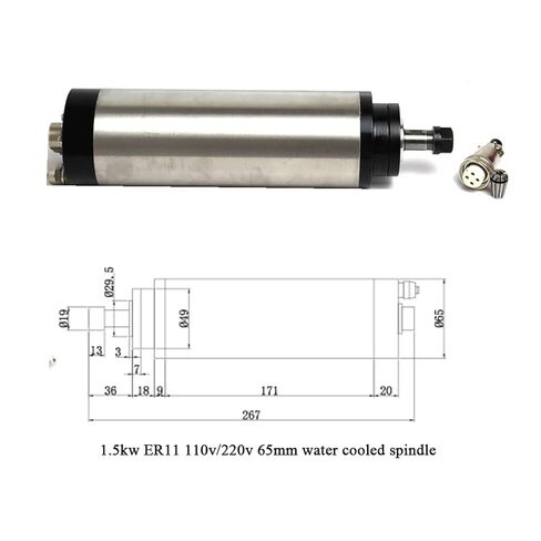 Spindle Motor 220V 1.5KW 1500W 110V 65mm 4 Bearing 24000RPM 400HZ(220V) in Saudi Arabia