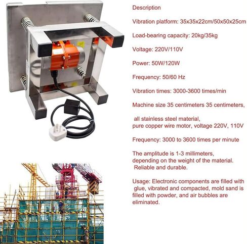 Uweione 50x50CM Small Chocolate Vibration Table - Electric Stainless Steel Vibration Test Bench for Precise Compaction and Testing in Laboratories and Manufacturing in Saudi Arabia