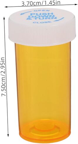 NOLITOY 25Pcs Empty Medicine Bottle Travel Safe Dram Containers with Resistant Caps Moisture Light Medicine Holders for Health Supplies in Saudi Arabia