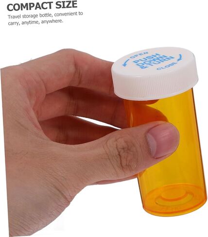 NOLITOY 25Pcs Empty Medicine Bottle Travel Safe Dram Containers with Resistant Caps Moisture Light Medicine Holders for Health Supplies in Saudi Arabia