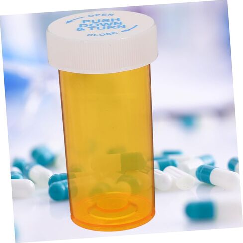 NOLITOY 25Pcs Empty Medicine Bottle Travel Safe Dram Containers with Resistant Caps Moisture Light Medicine Holders for Health Supplies in Saudi Arabia