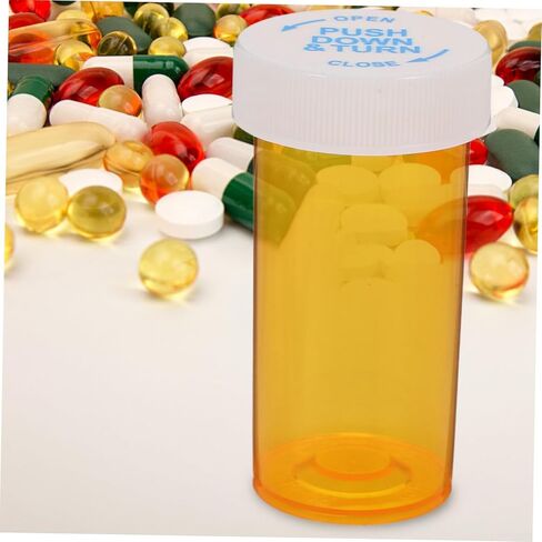 NOLITOY 25Pcs Empty Medicine Bottle Travel Safe Dram Containers with Resistant Caps Moisture Light Medicine Holders for Health Supplies in Saudi Arabia