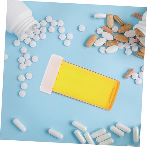 NOLITOY 25Pcs Empty Medicine Bottle Travel Safe Dram Containers with Resistant Caps Moisture Light Medicine Holders for Health Supplies in Saudi Arabia