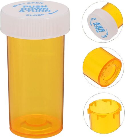 NOLITOY 25Pcs Empty Medicine Bottle Travel Safe Dram Containers with Resistant Caps Moisture Light Medicine Holders for Health Supplies in Saudi Arabia
