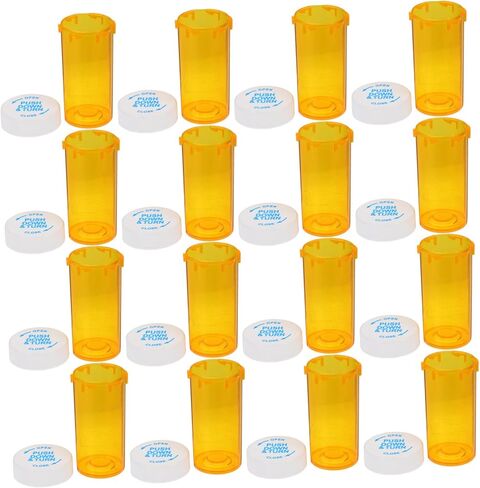 25Pcs Travel Medicine Bottles Portable Dram Holder with Safety Caps for Health Care Products Moisture for Go Use in Saudi Arabia
