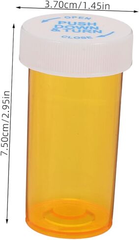 25Pcs Travel Medicine Bottles Portable Dram Holder with Safety Caps for Health Care Products Moisture for Go Use in Saudi Arabia