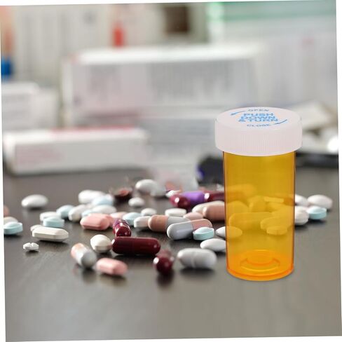 25Pcs Travel Medicine Bottles Portable Dram Holder with Safety Caps for Health Care Products Moisture for Go Use in Saudi Arabia