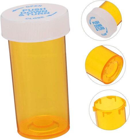 25Pcs Travel Medicine Bottles Portable Dram Holder with Safety Caps for Health Care Products Moisture for Go Use in Saudi Arabia
