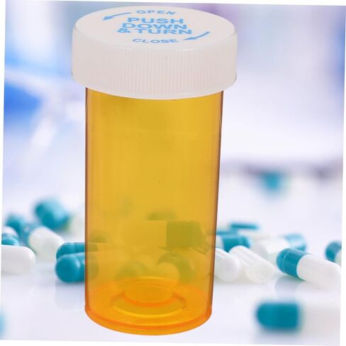 25Pcs Travel Medicine Bottles Portable Dram Holder with Safety Caps for Health Care Products Moisture for Go Use in Saudi Arabia