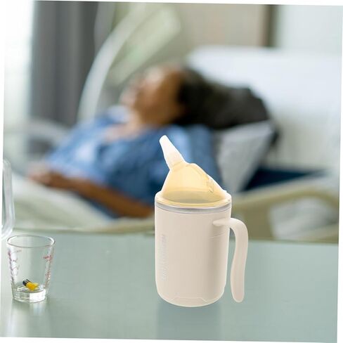 Dysphagia Cup for Adults Lightweight Leak Nursing Cup for Bedridden Patients Ergonomic Design with Soft Straw for Elderly Care for Liquid Diets in Saudi Arabia