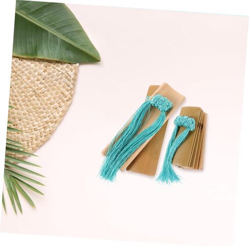 UPKOCH 1 Set Percussion Instrument with Blue Tassels Traditional Kuaiban Castanets for Music Enthusiasts Elegant Design for Performances and Festivals Durable Hand Percussion Tool in Saudi Arabia