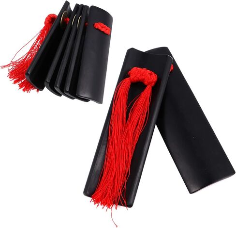 Toddmomy Traditional Castanets for Boys and Girls Instrument Boys and Girls Hand Drum Bamboo Hand Percussion Instruments in Saudi Arabia