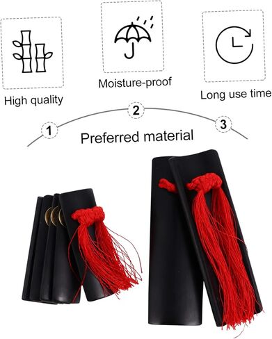 Toddmomy Traditional Castanets for Boys and Girls Instrument Boys and Girls Hand Drum Bamboo Hand Percussion Instruments in Saudi Arabia