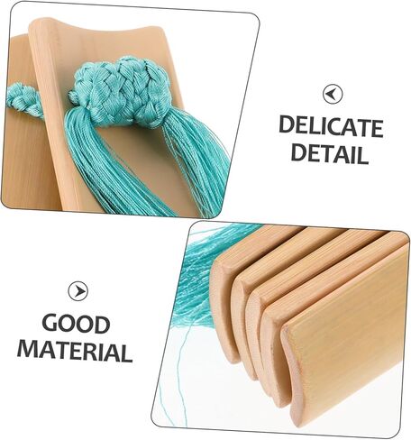 1 Set Kuaiban Castanets Hand Clappers with Blue Tassel Traditional Allegro Percussion Instrument for Festivals Music Performances and Crosstalk Events in Saudi Arabia