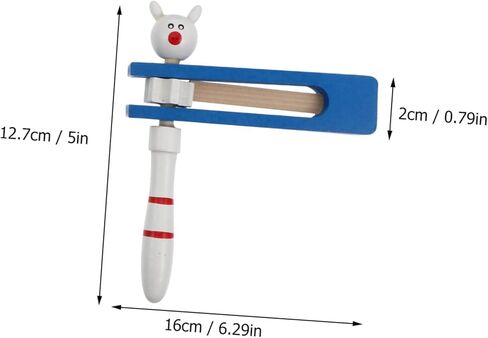 Totority 3pcs Cartoon Castanet Toys Hand-cranked Croaking Castanets Safe Fun Play in Saudi Arabia