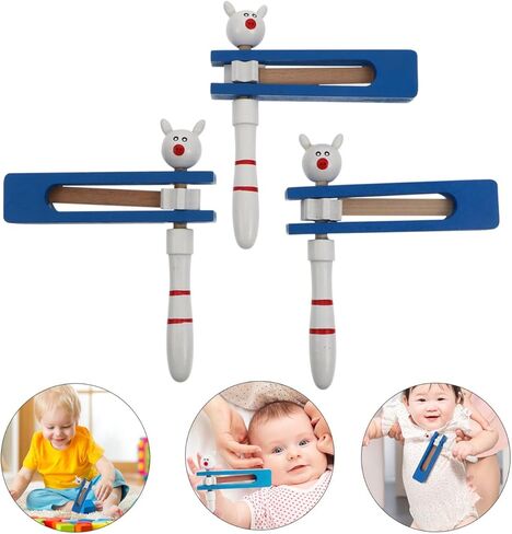 Totority 3pcs Cartoon Castanet Toys Hand-cranked Croaking Castanets Safe Fun Play in Saudi Arabia