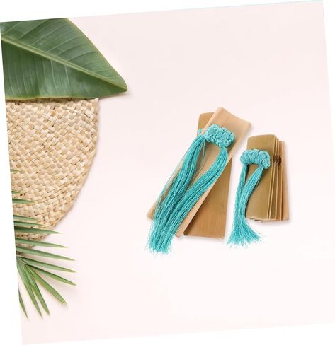 Kisangel 1 Set Traditional Kuaiban Clappers with Blue Tassel Elegant Hand Percussion Instrument for Festivals Musical Performances and Public Speaking Enthusiasts in Saudi Arabia