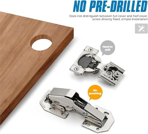 مفصلات خزانة مقاس 4 بوصات أثاث من النيكل اللامع 10 قطع in Kuwait