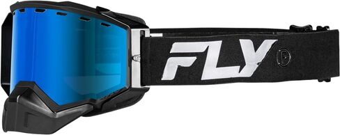 Fly Racing Zone Snow Goggle (Black/White, Red Mirror Amber Lens) – Anti-Fog MX & Snowmobile Goggle in Kuwait