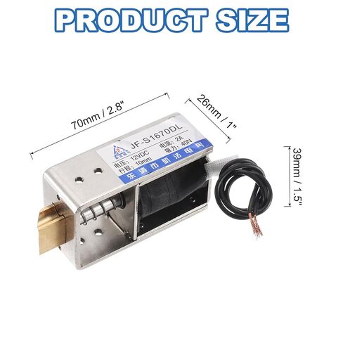 MECCANIXITY DC 12V 2A Solenoid Electromagnet Push Pull Type 40N 10mm Stroke Solenoid Actuator Open Frame Linear Motion JF-S1670DL Magnet Solenoid in Saudi Arabia
