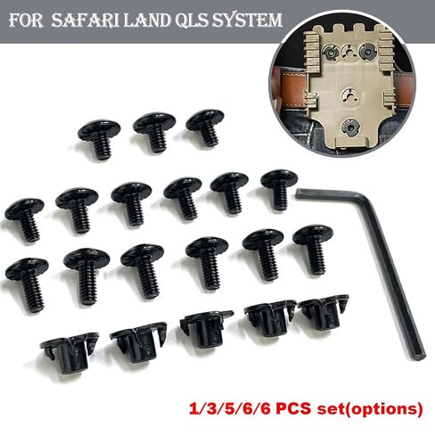Gun Holster Screws – Includes Black 3 Prong T-Nuts and #8-32 x 5/16" & 3/8" Kit, for Safari Land QLS System/Holster & Kydex & Leather Gun Holster Screws with Anti-Slip Teeth in Saudi Arabia