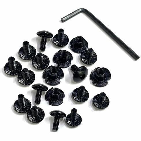 Gun Holster Screws – Includes Black 3 Prong T-Nuts and #8-32 x 5/16" & 3/8" Kit, for Safari Land QLS System/Holster & Kydex & Leather Gun Holster Screws with Anti-Slip Teeth in Saudi Arabia
