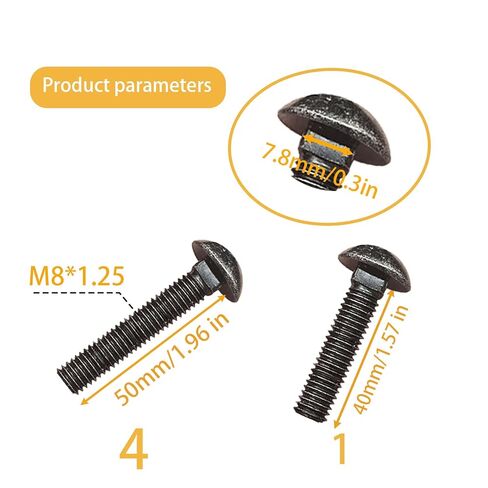 Replacement Parts,M8 x 1.25 Square Neck Bolt/Carriage Bolt kit fits for DW7231, N087371, DE7025-XJ Miter Saw Mounting Brackets,Heavy Duty Miter Saw Stand (Hexagonal Groove Inside) in Saudi Arabia