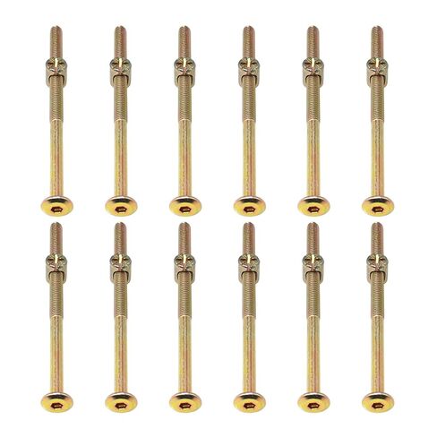 12PCS M6x100mm Furniture Bolt Barrel Nut Set for Joining Timber Panels Kitchen Worktops Cupboards Cabinet in Saudi Arabia
