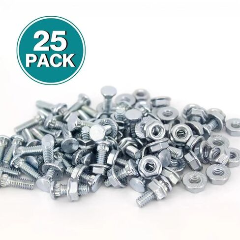 Garage Door Vertical/Curve Track Bolts and Lock Nuts, Garage Door Fastener 1/4" x 5/8" Flathead Knurled Neck Bolt (25 Set) in Saudi Arabia