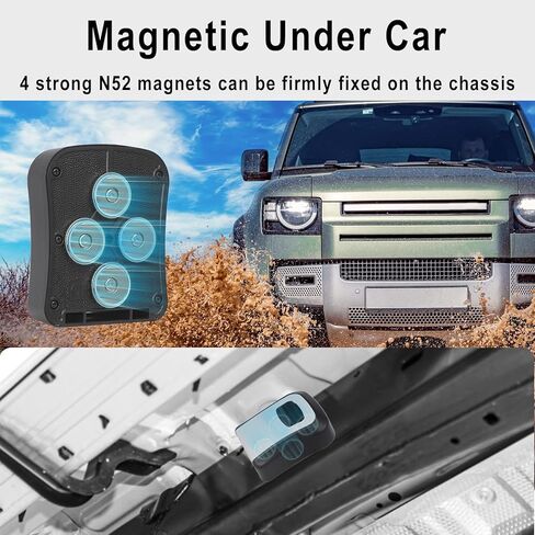 Magnetic Key Box for Under Car Hide a Key, Resettable Combination Lock with 4 Strong Magnets, Waterproof Secure Outdoor Magnetic Holder for Car Truck Van and Spare House Keys in Kuwait