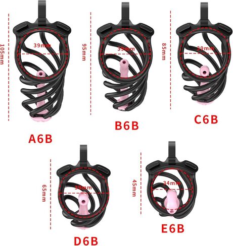 Men's Resin Breathable cage with Five Fixed arc Rings (43mm/46mm/49mm/51mm/55mm) (Black, D6) in Saudi Arabia