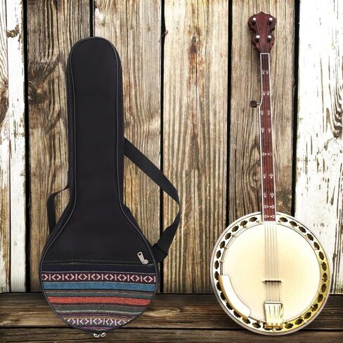 Hemoton 4 String Banjo Gig Bag with Padded Cushion Ethnic Style Musical Instrument Storage Pouch Adjustable Shoulder Strap 25.00X10.43X2.95 Inches in Saudi Arabia