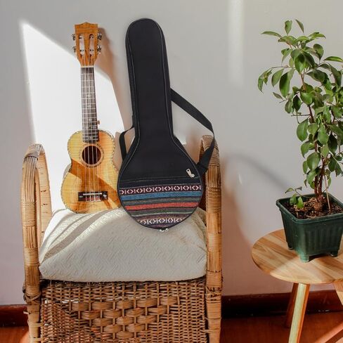 Hemoton 4 String Banjo Gig Bag with Padded Cushion Ethnic Style Musical Instrument Storage Pouch Adjustable Shoulder Strap 25.00X10.43X2.95 Inches in Saudi Arabia