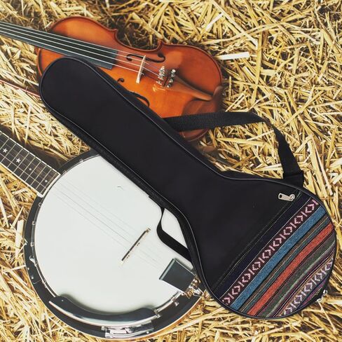 Hemoton 4 String Banjo Gig Bag with Padded Cushion Ethnic Style Musical Instrument Storage Pouch Adjustable Shoulder Strap 25.00X10.43X2.95 Inches in Saudi Arabia