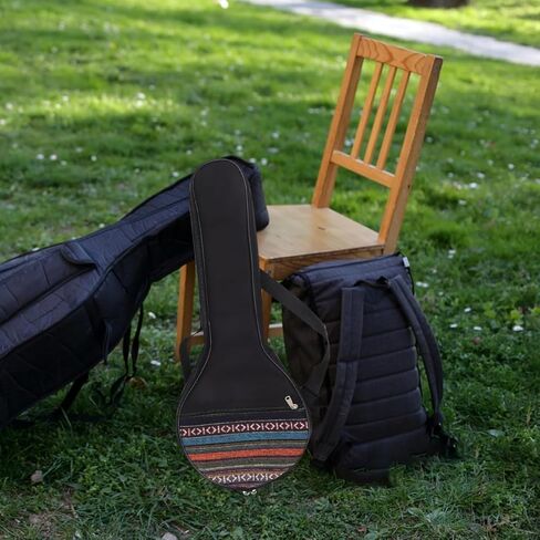 Hemoton 4 String Banjo Gig Bag with Padded Cushion Ethnic Style Musical Instrument Storage Pouch Adjustable Shoulder Strap 25.00X10.43X2.95 Inches in Saudi Arabia