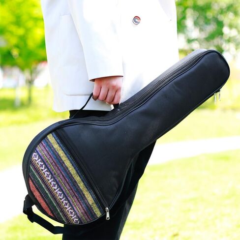 Hemoton 4 String Banjo Gig Bag with Padded Cushion Ethnic Style Musical Instrument Storage Pouch Adjustable Shoulder Strap 25.00X10.43X2.95 Inches in Saudi Arabia